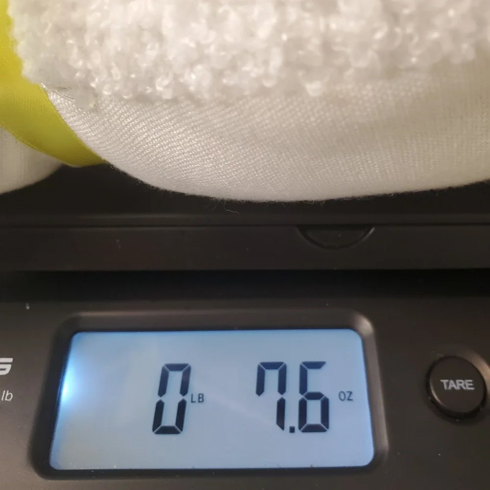 Walgreens White Easter Bunny Shaped Pillow Yellow‎ Ribbon Bow Happy Go Fluffy